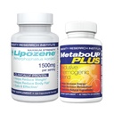 Lipozene 체중 감소 1 메가 병 120 조사와 MetaboUP Thermogenic 보충교재의 1개의 병 합계에 있는 60 조사 - 부스트 대사, 증가 에너지, 및 당신의 식욕을 통제하십시오