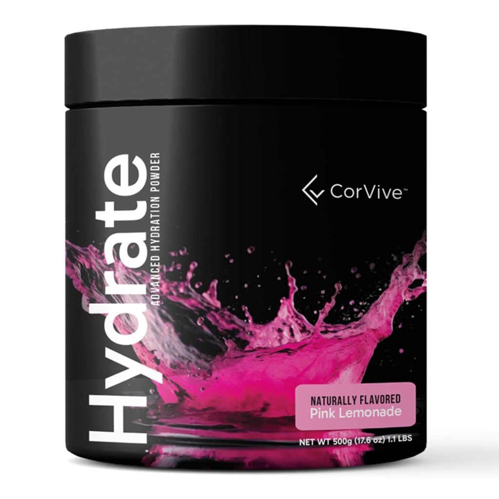 Hydrate Electrolyte 음료 혼합 | 핑크 레몬 맛 | NSF 인증 | 전해질, 비타민 C, 마그네슘, 아연, 칼륨 | Athletes & US Military 사용 | Boost Performance | 50 서빙