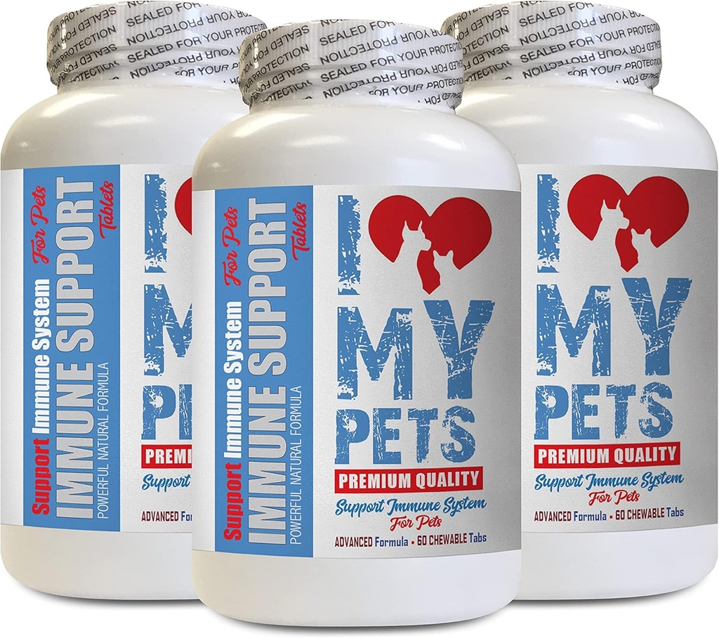 I LOVE MY PETS LLC Older 고양이 보조 식품 - 애완 동물 면역 지원 - 개와 고양이 - 부스터 - 건강 - 고양이 심황 - 180 치료 (3 병)