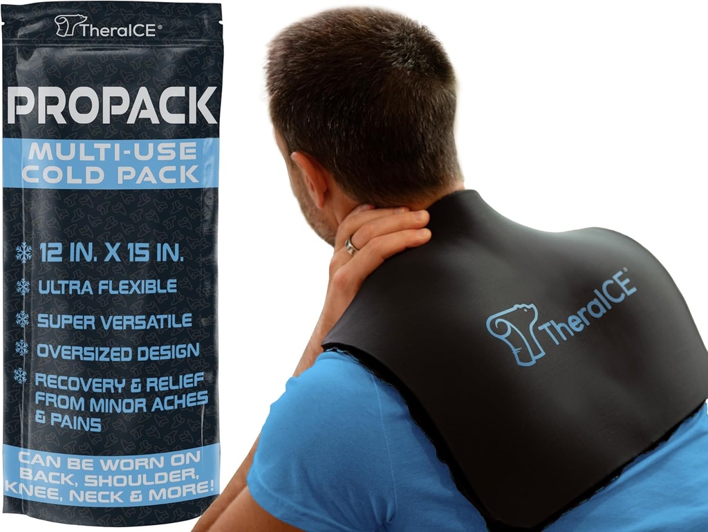 TheraICE PROpack 찬 치료 재사용할 수 있는 찬 젤 얼음 팩 - 여분 큰 12x15 - 근육 뒤 고통, 어깨, Hip 무릎을 위해 중대한 - Minor Aches & 고통을 위한 대형 다목적 찬 얼음 팩