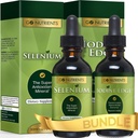 Go Nutrients 셀레늄 200 mcg 보충 | Go Nutrients Nascent Iodine 보충 | 높은 효능 액체 드롭 - Non-GMO, 글루텐 프리