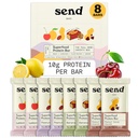 Bar Plant-Based Vegan Healthy Protein Bar, Greens (Variety Pack, 8 Bar) - 실제 재료 만, Zero Sugar 추가, 글루텐 프리, Dairy-Free