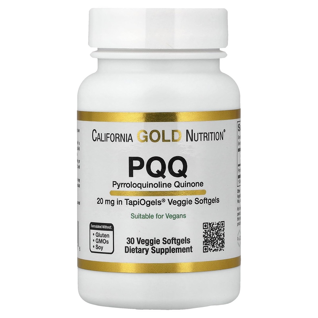 캘리포니아 골드 영양 PQQ, 20 mg, 30 Veggie Softgels