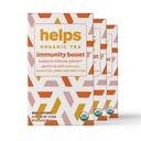 HELPS TEAS | 도움 면역 부스트 차 | Echinacea, Eucalyptus, Mint, Linden, Thyme 및 자연적인 꿀 풍미의 유기 초본 혼합. 호흡기 건강| 16 티백 - 팩 3|