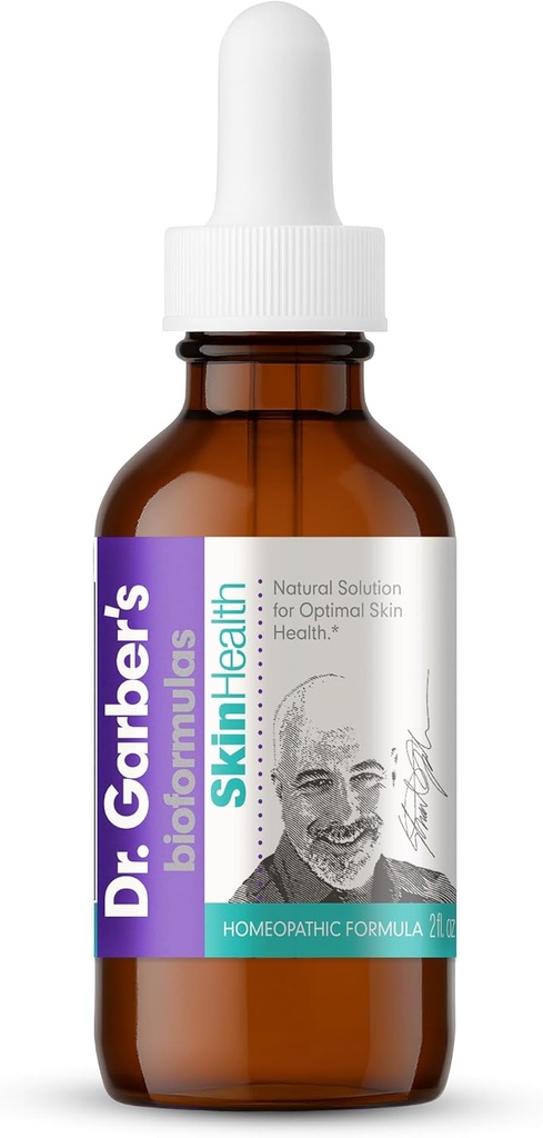 Garber의 자연 솔루션 피부 건강 구두 드롭 박사 - Itchy & Dry Skin, Acne, Eczema, & Allergy Relief에 대한 Gemmotherapy 액체 보충, 더 나은 느낌 건강한 피부를 촉진 - 60ml