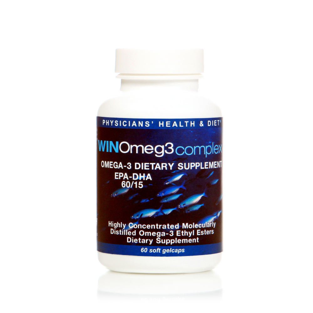 WINOmeg3complex 60/15 EPA - DHA 약제 급료 오메가 3 (60의 조사/30 서빙) 1080mg EPA