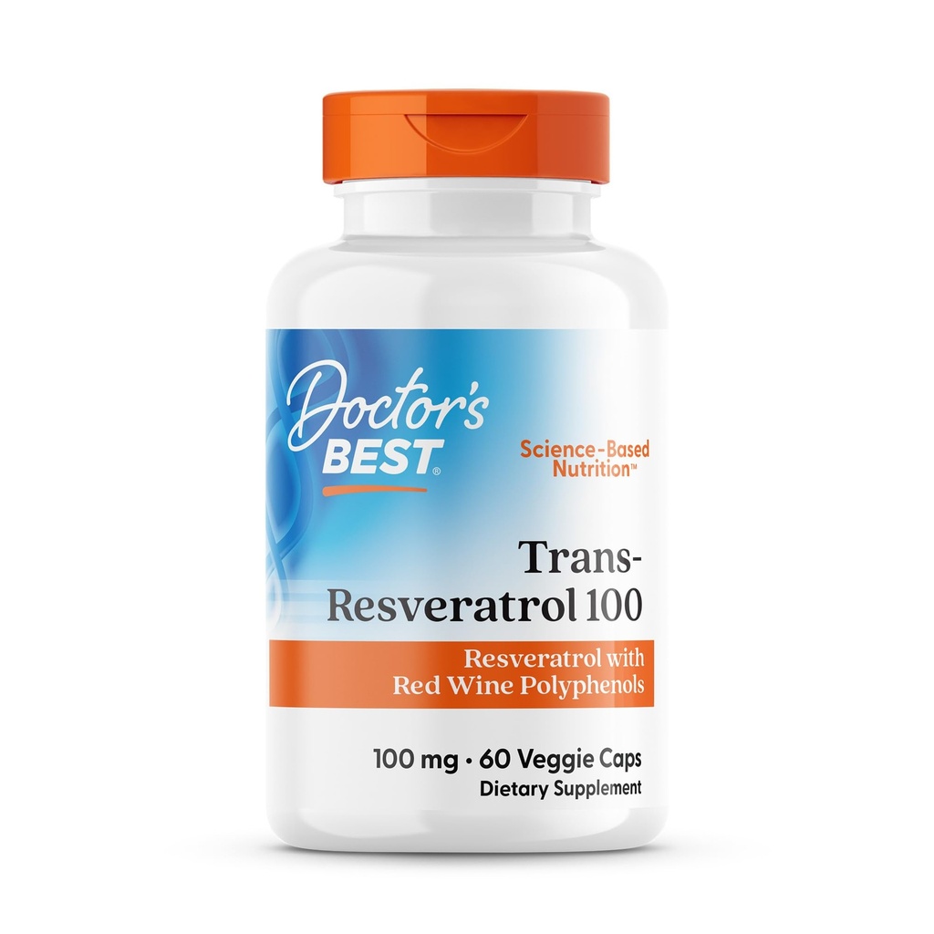의사의 최고의 Trans-Resveratrol 100, 레드 와인 폴리 페놀 (ResVinol), 비 GMO, 글루텐 무료, Soy Free, Vegan 60 Veggie Caps