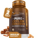 Herbtonics Pure Ceylon Cinnamon 캡슐 | 면역 체계, 건강한 무게 관리 | Non-GMO, 글루텐 프리 | 1500 Mg - 120 캡슐