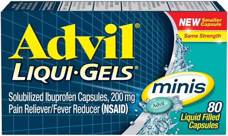 Advil Liqui-Gels 미니, 병 당 80 캡슐 (5 병)