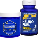 NATURAL STACKS NeuroFuel 및 Resveratrol + 보충 뭉치 - 지원 초점, 기억 & 건강한 두뇌 노후화* - 135의 캡슐