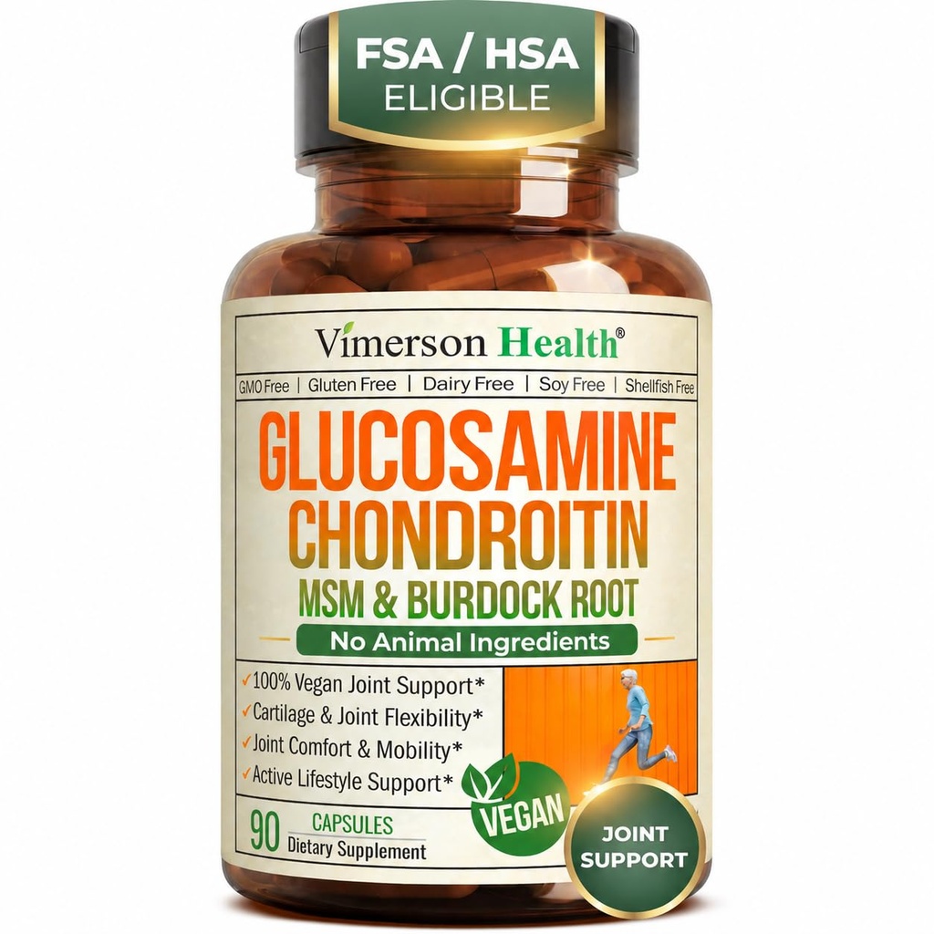 글루코사민 Chondroitin MSM – Glucosamine Sulfate 1500 mg, Chondroitin 및 MSM을 가진 여자와 남자를 위한 합동 지원 보충교재 – 연골, 합동 건강 및 융통성 – 90의 캡슐, 채식주의자