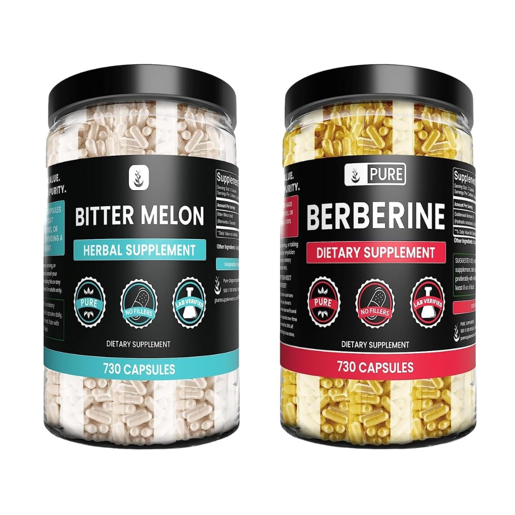 순수한 본래 성분 Goldenseal Berberine & Bitter Melon 캡슐 뭉치, (730의 캡슐) 마그네슘 또는 밥 충전물 없음
