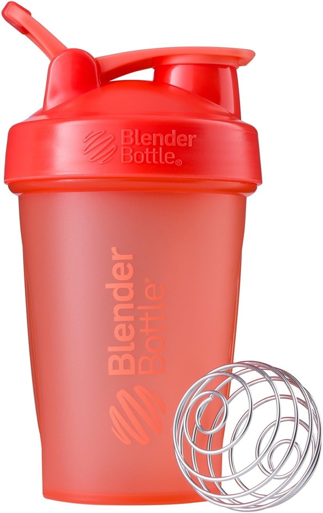 BlenderBottle Classic Shaker Bottle Perfect for Protein Shakes and Pre Workout, 20-Ounce, 산호