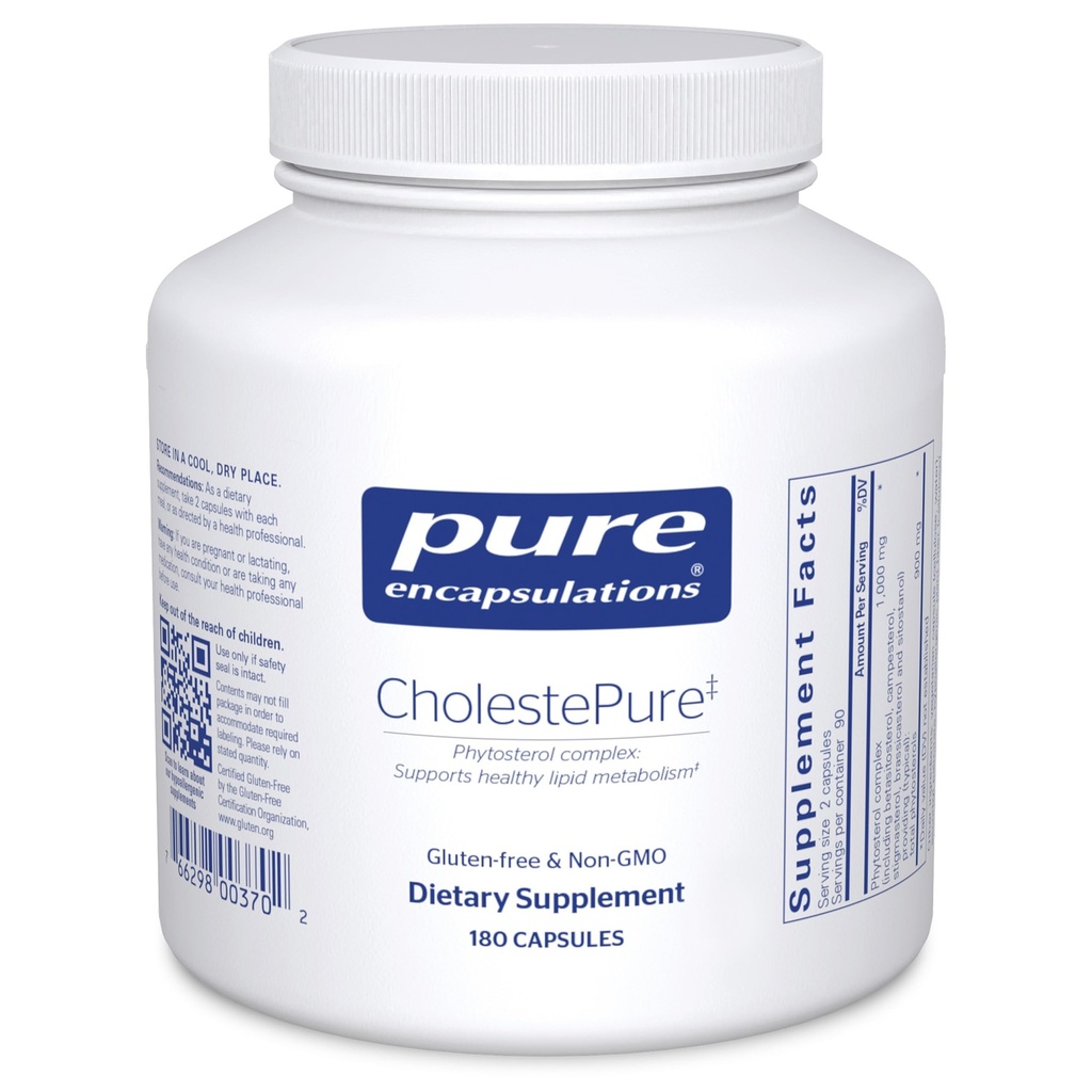 Pure Encapsulations CholestePure | 심혈관 건강, 효소 기능 및 lipid Metabolism * 180 캡슐 지원
