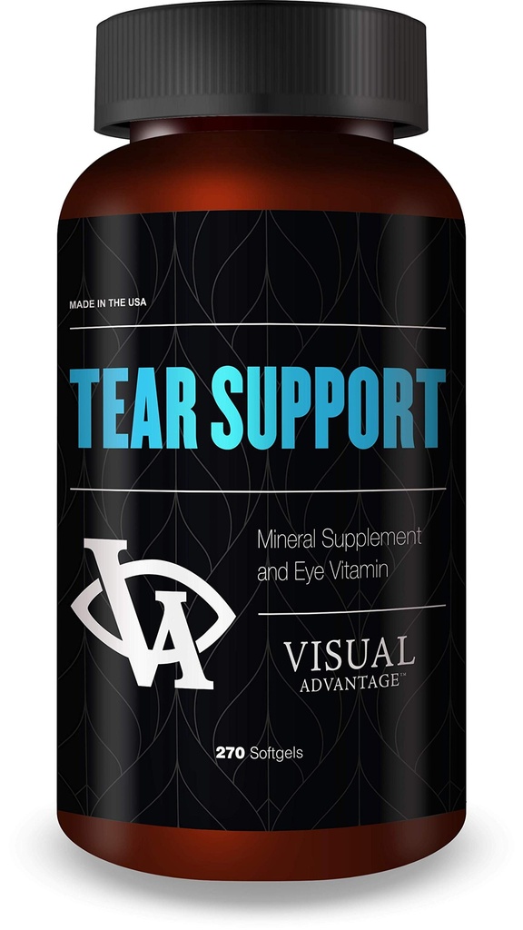 Tear는 건조한 눈 - 3 달 공급, 270 Softgels - 지원 눈 습기 & 윤활, Omega-3, 글루텐 자유로운, 비 GMO를 위한 눈 비타민을 지원합니다