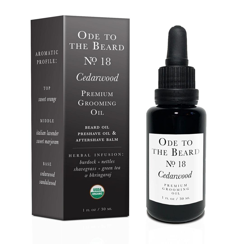 Vegan Mia - USDA 유기 Cedar-Scented Beard Oil For Men, 3-in-1 Argan Oil, Jojoba 및 More, Beard Growth and Maintenance - Beard Cedarwood Beard Oil, 1 fl oz의 프리미엄 Grooming Oil