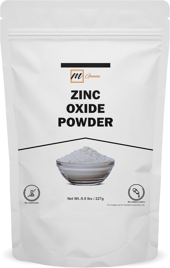 100 % 천연 산화 아연 분말 | Micronized Non-Nano Uncoated 입자 0.5 LBS / 227 GMS