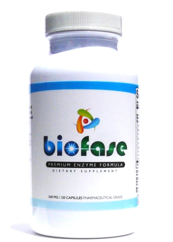 Biofase-Premium-Enzyme-Formula 120 캡슐 - Biofilm Defense & Digestion - Intestinal Health를 지원하는 시스템 효소 - 필러 없음!
