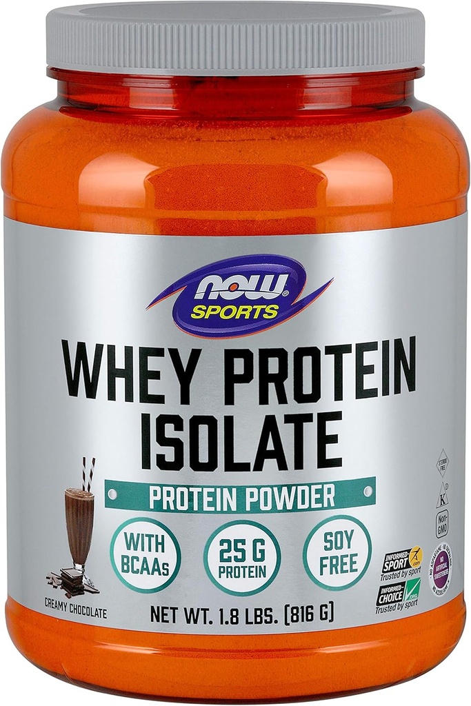 NOW Foods Whey Isolate 초콜릿, 1.0 카운트