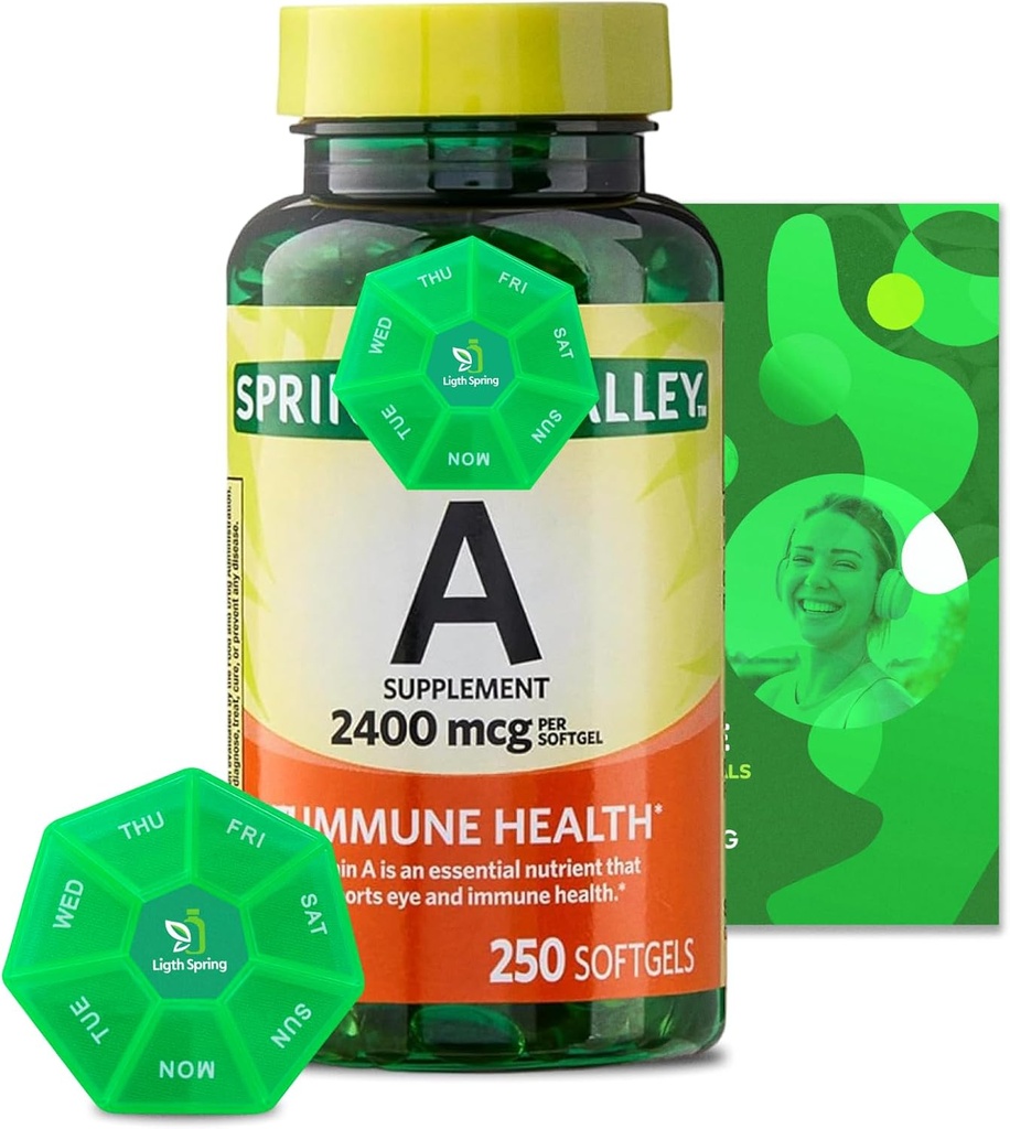 비타민 A 보충교재 2400 mcg, 뭉치 독점 비타민 & 무기물을 가진 250 Softgels - Z에 A - 더 나은 Ligth&Spring 가이드