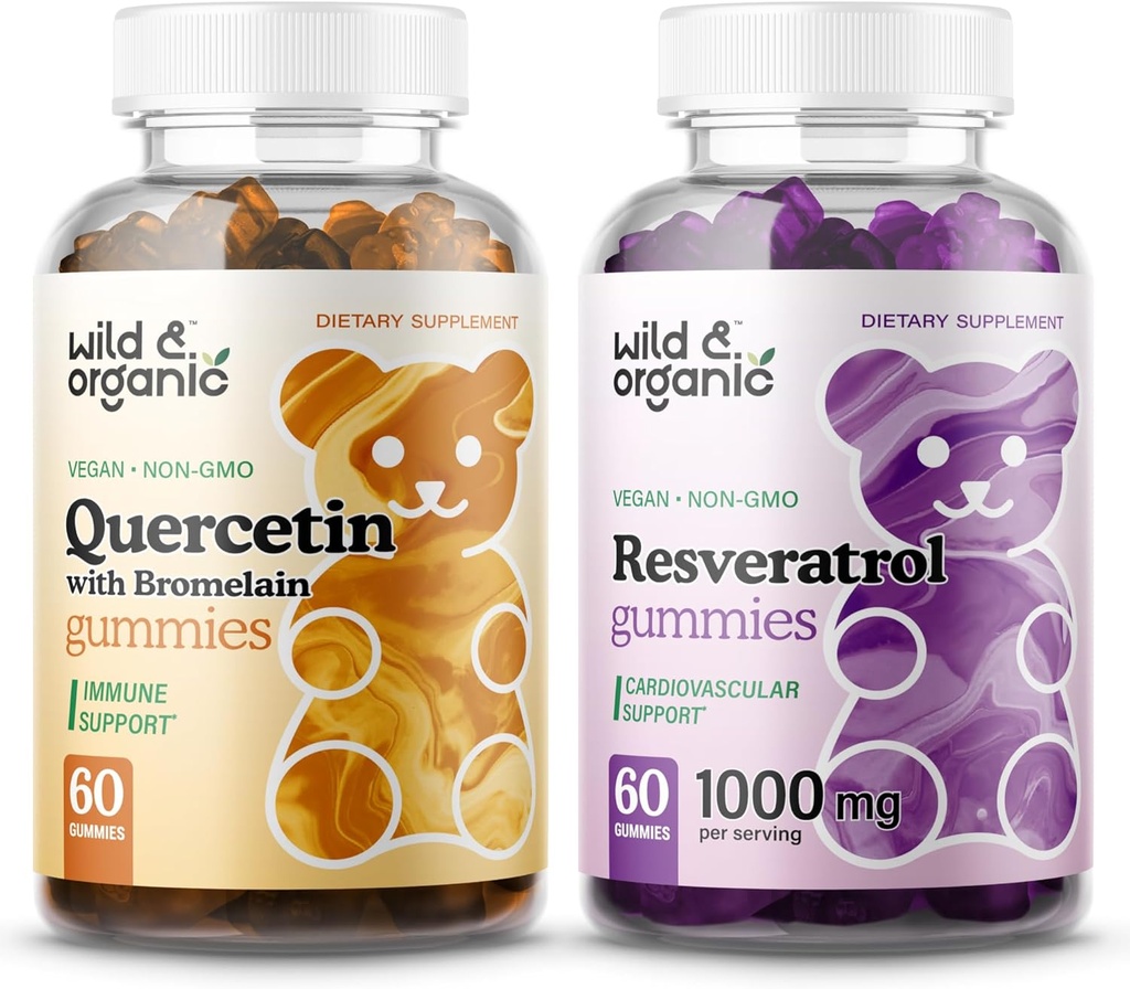 야생 & 유기 Quercetin & Resveratrol Gummies
