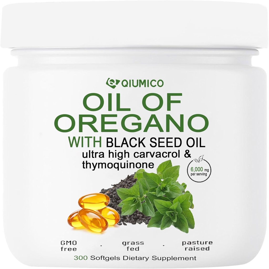 흑씨 기름 Softgels를 가진 Oregano의 기름, Oregano 기름 캡슐 유기, 까만씨 기름 200mg, 300 조사를 가진 Oregano의 1 6000mg 기름에서 2