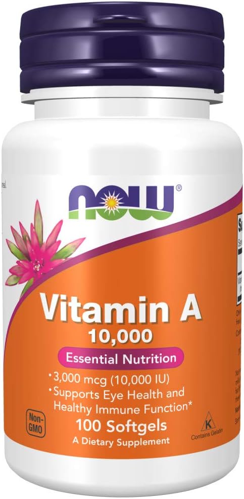 지금 음식, 비타민 A, 10,000 IU, 100 Softgels