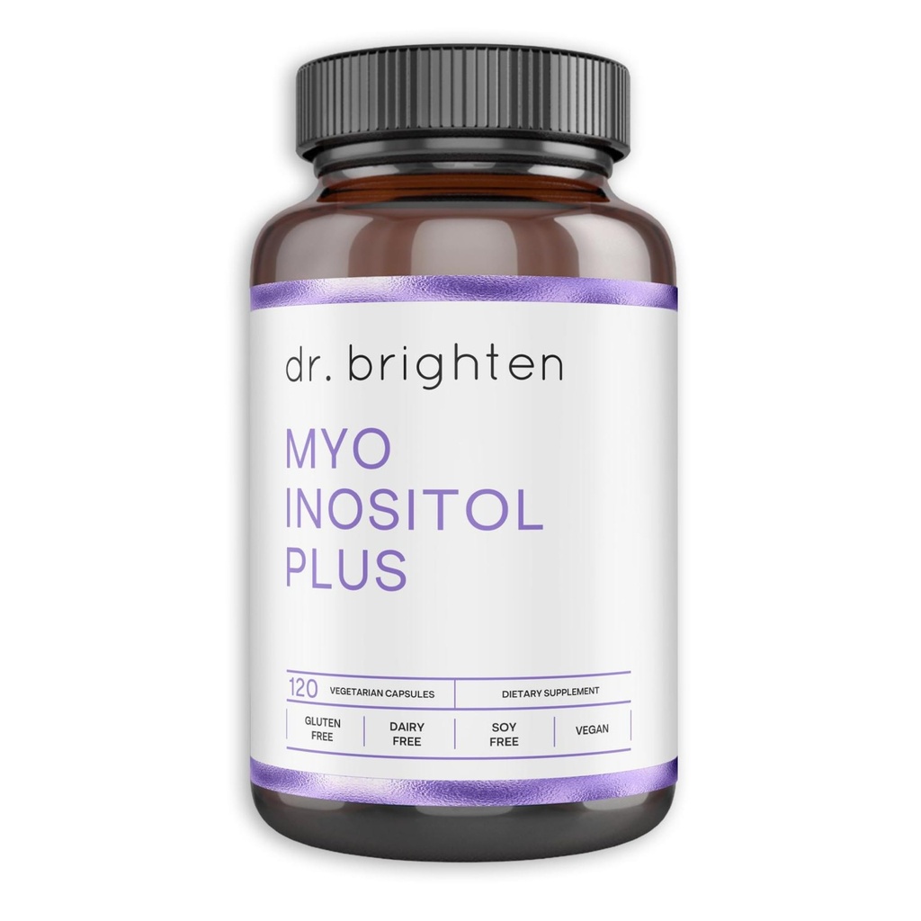 Dr. Brighten Myoinositol Plus - Myo-와 D-Chiro-Inositol의 의사 공식 비율은 PCOS 증상, 호르몬 균형, 건강한 Ovarian 기능 및 일반 생리주기를 지원합니다.