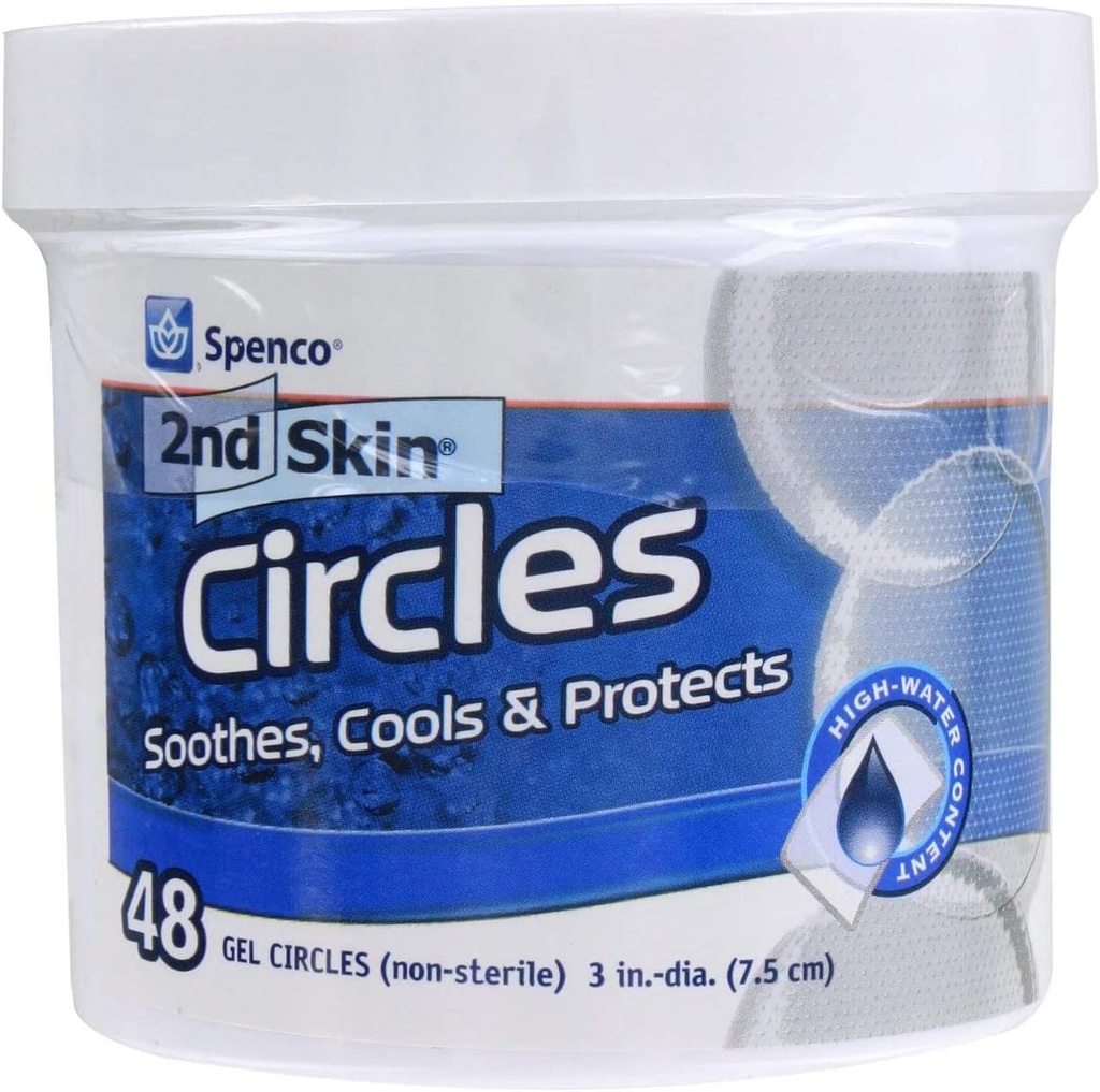 Spenco 2nd Skin Circles 물집, 핫스팟 및 피부 자극, 젤 서클 48-Count에 대한 Soothing Protection