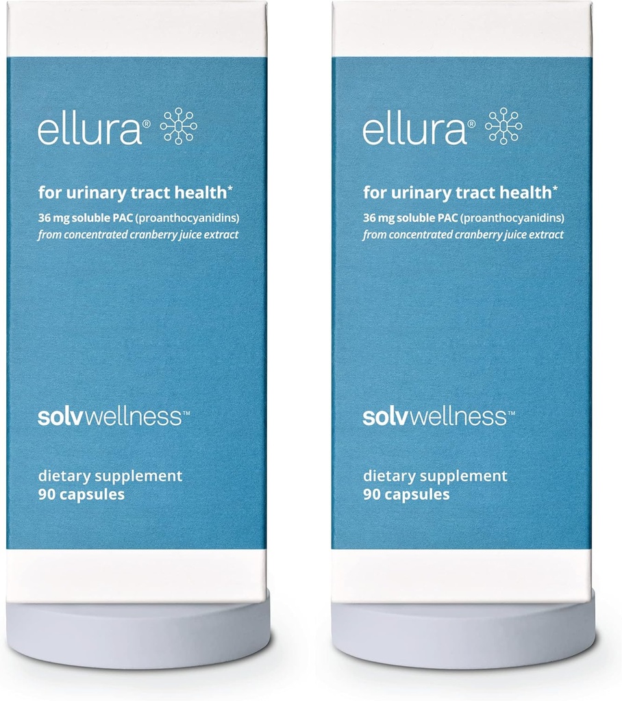 ellura Solv Wellness 임상으로 입증 된 크랜베리 보충 : 100 % Bioavailable PAC, 180 캡슐의 36mg을 가진 UTIs의 머리