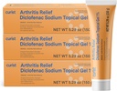 Curist Diclofenac Arthritis 크림 젤 1% (3개의 관 150g) - 손목, 발, 팔꿈치, & 발목에 있는 고통을 멈추십시오. 손 관절염 통증 완화 및 무릎 관절염 통증 완화 (3 팩, 5.29 oz ea.)