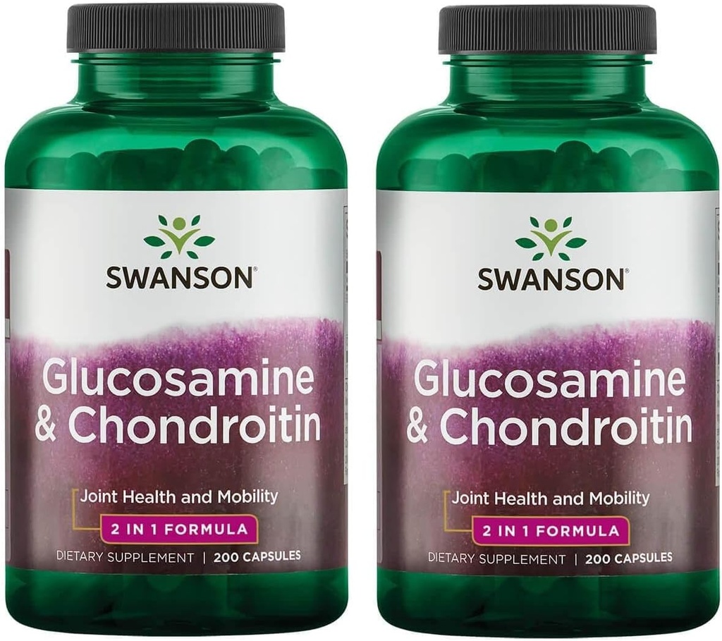 Swanson Glucosamine & Chondroitin 결합 500/250 밀리그램 200 캡슐 (2 팩)