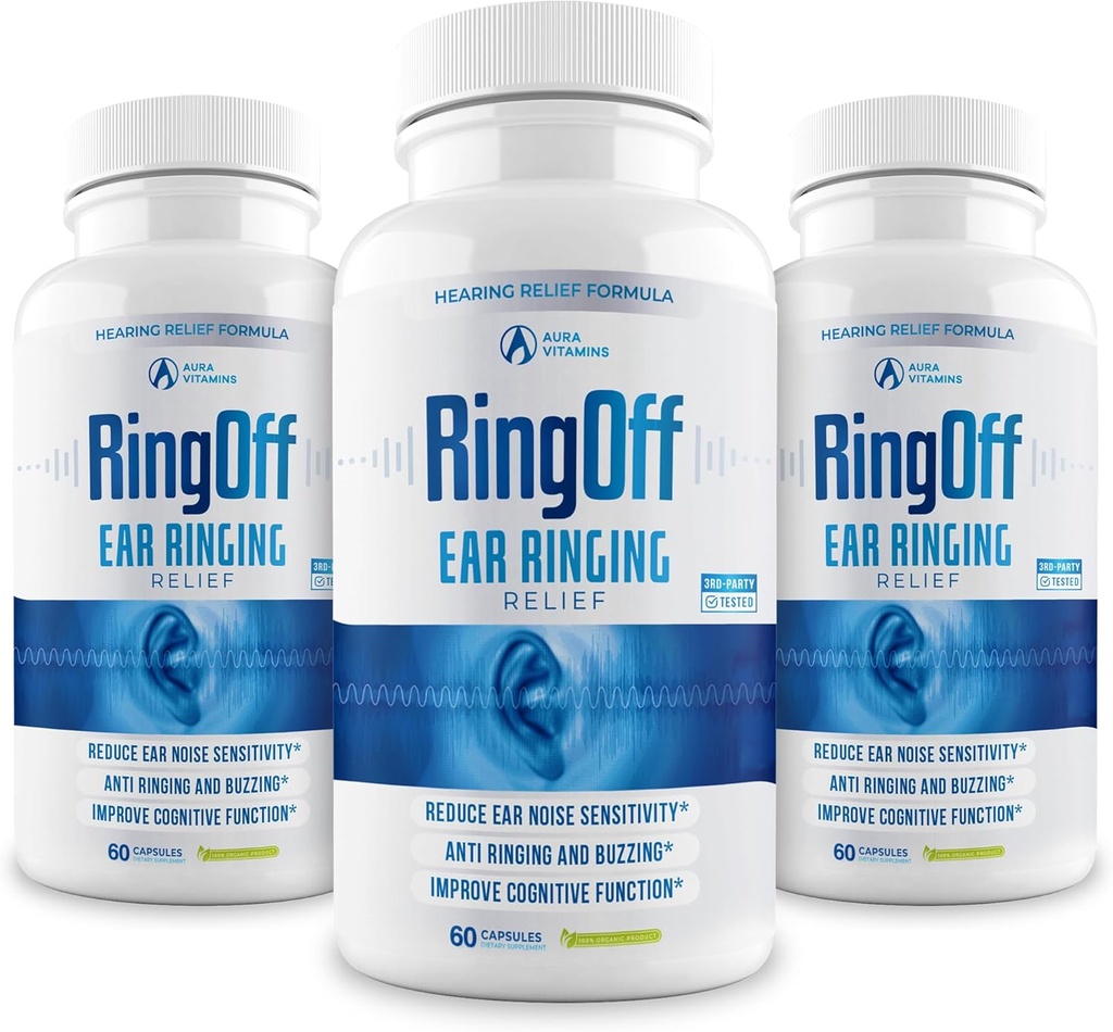 링 오프 (180 캡) - 링 이어, 클리어 틴니우스 Quieting Ear Ringing Relief & Restoring Inner Peace, Ginkgo Biloba, 아연 Picolinate & More – 효과적인 Hearing Health Support