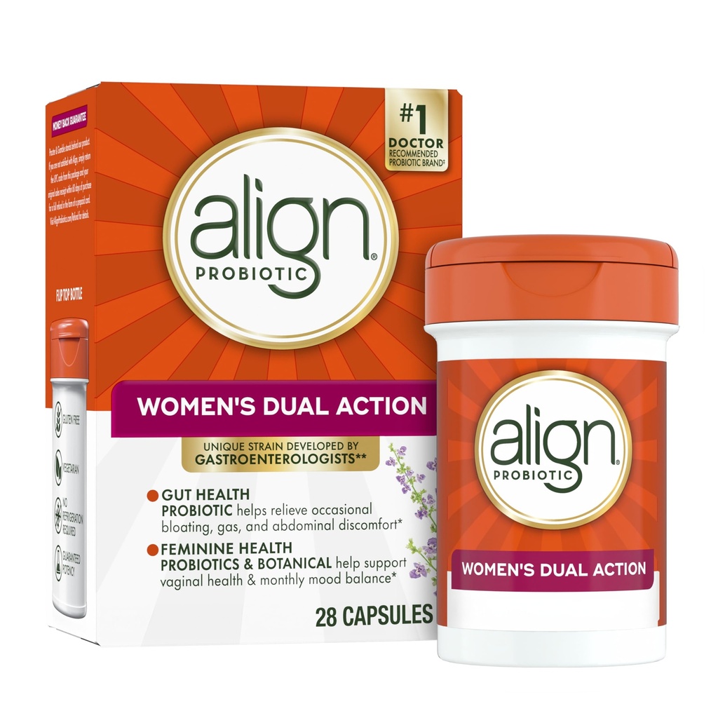 Align Probiotic, Womens Dual Action, 여성용 Vaginal Probiotics, Digestive Health Probiotics, 28 Probiotics