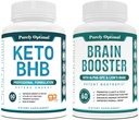 Purely Optimal Keto BHB Exogenous Ketones 보충교재 + 우수한 뇌 보충교재 - 초점, 명확성, 개량한 기억, 농도 & 더 나은 계류를 위한 Nootropic 뇌 승압기