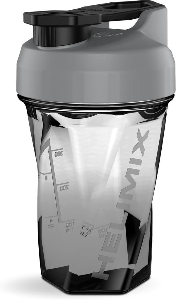 HELIMIX 1.5 Vortex Blender Shaker Bottle Holds Upto 20oz | Blending Ball or Whisk | USA Made | 휴대용 사전 운동 호리한 단백질 음료 쉐이커 컵 | Mixes 칵테일 스무디 쉐이크 | Top Rack Safe