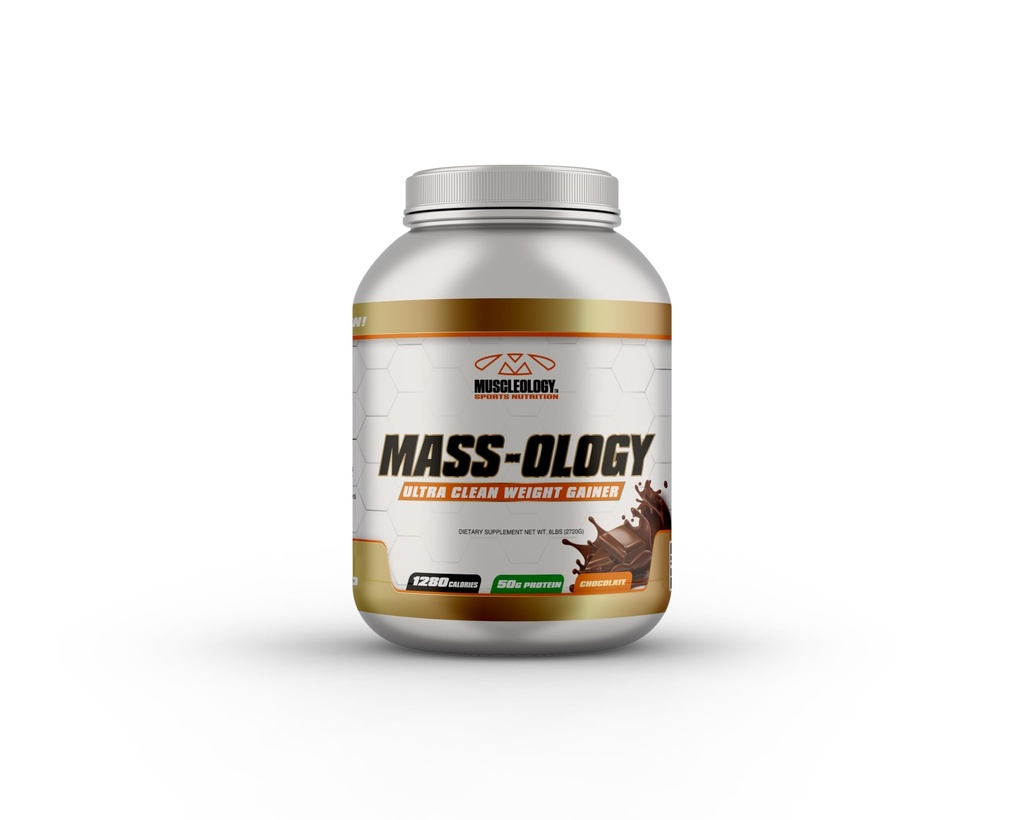 MUSCLEOLOGY Weight Gainer | Whey Protein Powder | 남성용 근육 빌더 | 초콜릿, 6 파운드