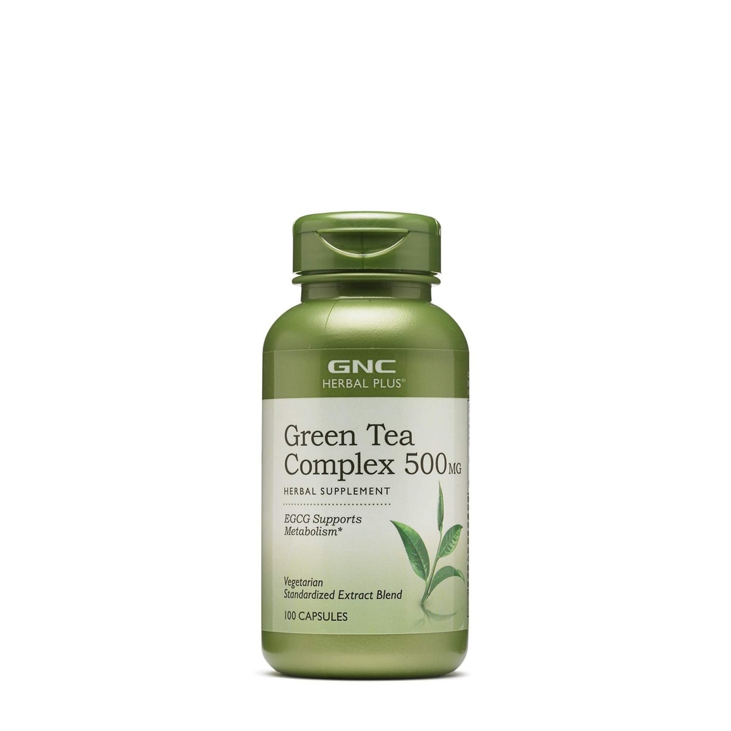 GNC 초본 플러스 녹차 복잡한 500mg 보충교재, 채식주의자, 지원 대사, 100개의 서빙