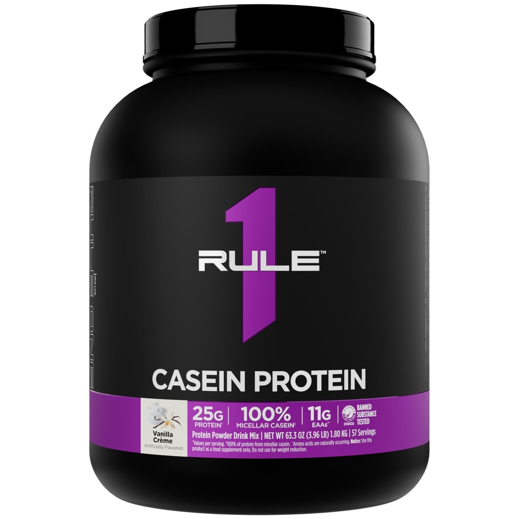 규칙 1 Casein Protein - 25g Protein 및 11g EAAs Per 서빙 당 심박 회복을위한 미첼라 Casein 및 식사 (4 파운드 *, 바닐라 크림) 사이에 지속되는 배달