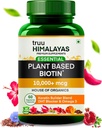 DHT Blocker, Keratin & Omega 3 Supplement Vitals for Men & Women - Ayurvedic Nutrients for Hair Fall, Skin & Nails Health - 60 캡슐에 대한 식물 기반 바이오틴 10000mcg