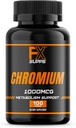 FX SUPPS Chromium Polynicotinate 1000 mcg (100 캡슐) 남자와 여자를 위한 무게 관리 보충교재 | 개량 에너지 생산과 심장 건강