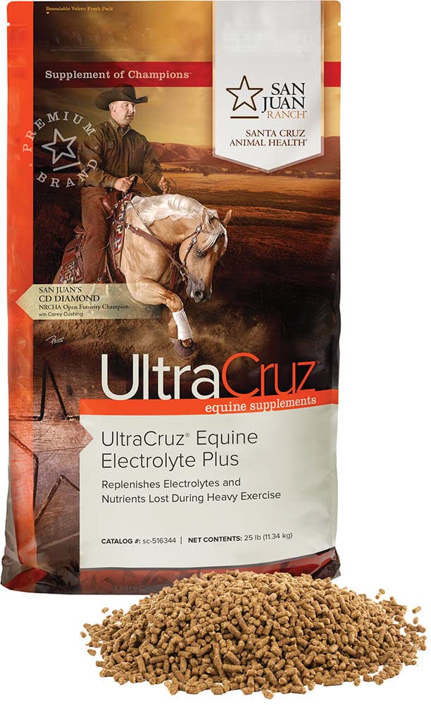 UltraCruz Equine Electrolyte Plus는 말, 25 lb, 펠릿 (93 일 공급), sc-516344에 대한 보충