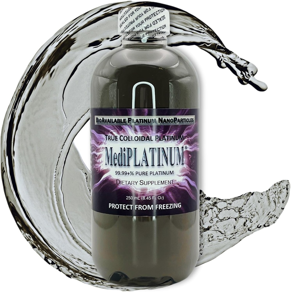 MediPLATINUM True Colloidal Platinum Dietary 보충교재 - 명확한 BPA 자유로운 플라스틱 병에 있는 250 mL (8.45 Fl Oz)