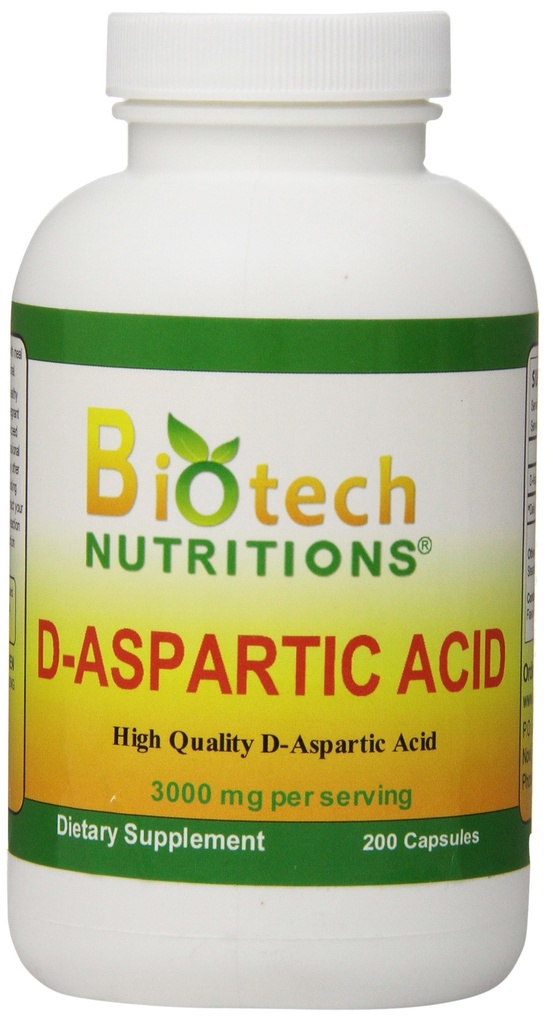 D-Aspartic 산성 규정식 보충교재, 3000 mg., 200 조사