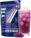 Vitalyte Electrolyte 분말 음료 혼합, Isotonic Electrolyte Hydration 혼합, 글루텐 무료 포스트 운동 분말 혼합, 1, 35 온스 팩., 포도 풍미