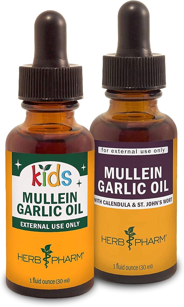 허브 Pharm Mullein 마늘 기름, 1 Oz와 아이 Mullein 마늘 기름, 1 Oz 초본 선물 세트