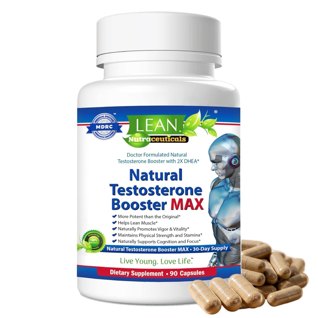 Lean Nutra 남자의 테스토스테론 지원 & Hormonal 활력 공식 — 50+ 남성 성과 — Tongkat Ali, Tribulus, Maca, Boron, D-Aspartic 산 — 90의 캡슐