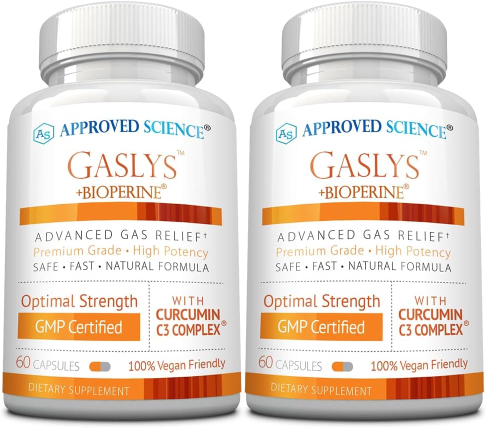 공인 과학® GaslysTM - Soothe Digestive Tract, Alleviates Gas and Stomach Cramps - Artichoke Powder, Ginger, Fennel Seed - 60 Count - 2 팩
