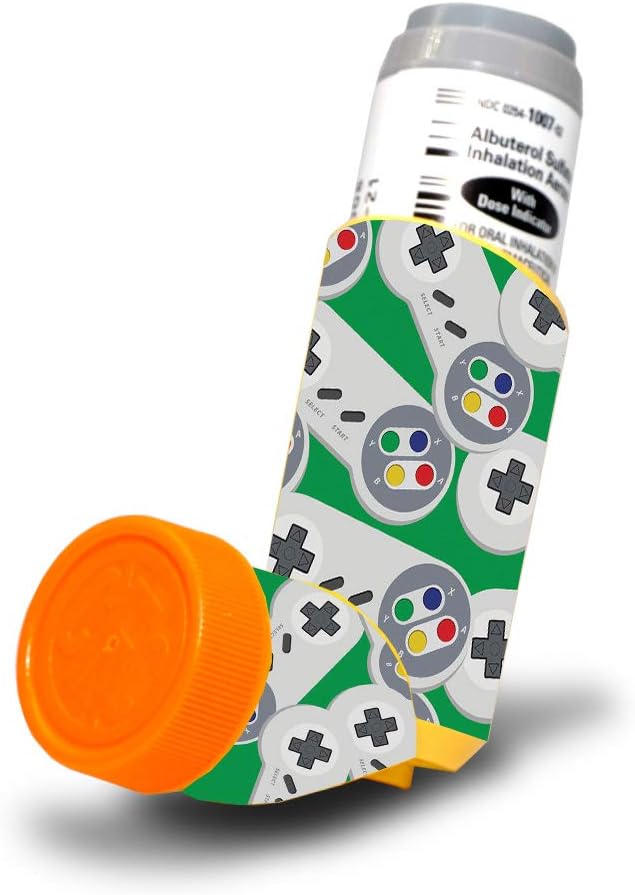 MightySkins skin for Proventil HFA Asthma Inhaler - 레트로 컨트롤러 3 | 방어, 내구성, 독특한 비닐 결정 랩 커버 | 적용, 제거 및 변경 스타일이 용이 | 미국에서 제작
