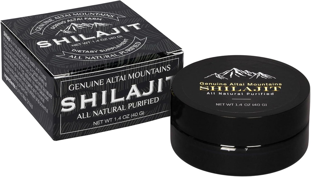 Sayan Pure Shilajit Resin 1.4oz / 40g, 265 서빙 - 잠재적 유기 풀빅 산 보충 - Immune 시스템, 메모리, 초점 지원, 자연 에너지 제공, Detox - Vegan, Non-GMO